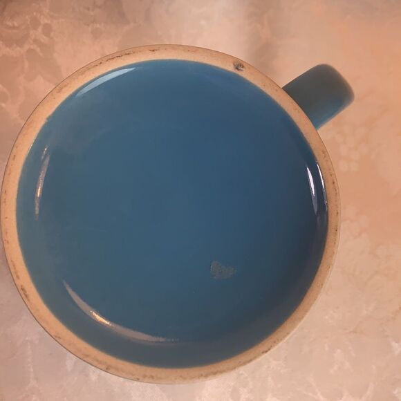 Valley Forge Blue Ceramic Embossed Fox Rabbit Bird Animal Forest Print 16 Ounce - Picture 5 of 5